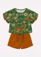 Nanai - Conjunto Infantil Menina Estampa Branco - variação: Verde