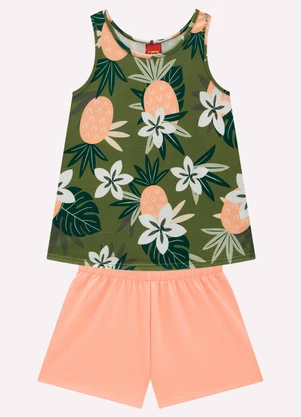Kyly - Conjunto Infantil Menina Estampa Verde - KYLY