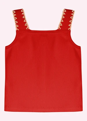 Nanai - Conjunto Infantil Menina Estampa Vermelho - NANAI