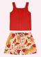 Nanai - Conjunto Infantil Menina Estampa Vermelho - variação: Vermelho