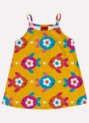 Kyly - Conjunto Infantil Menina Estampado Amarelo - KYLY