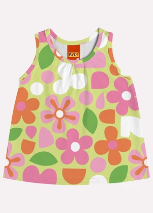 Kyly - Conjunto Infantil Menina Estampado Amarelo - KYLY
