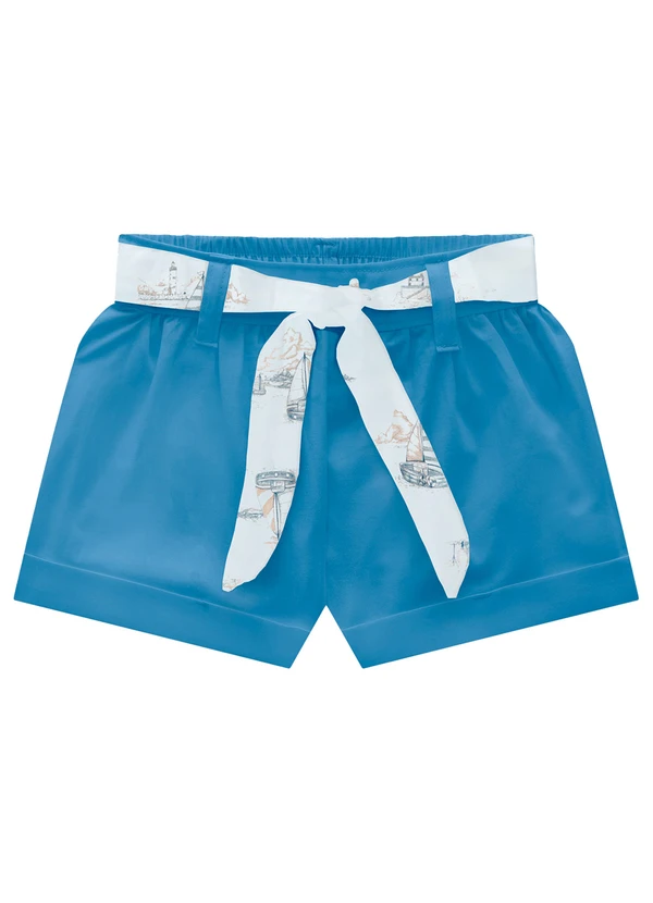 Milon - Conjunto Infantil Menina Estampado Azul 4