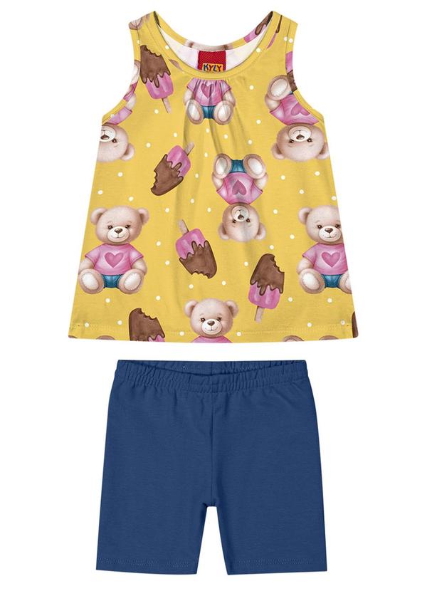 Kyly - Conjunto Infantil Menina Estampado Azul 1