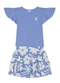 Brandili - Conjunto Infantil Menina Estampado Azul - variação: Azul
