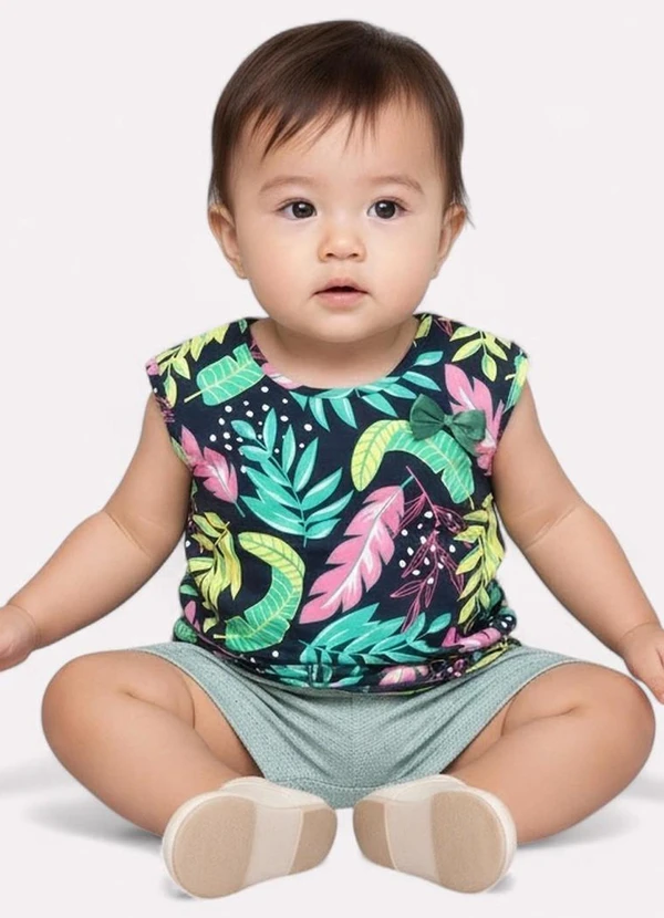 Kyly - Conjunto Infantil Menina Estampado Azul