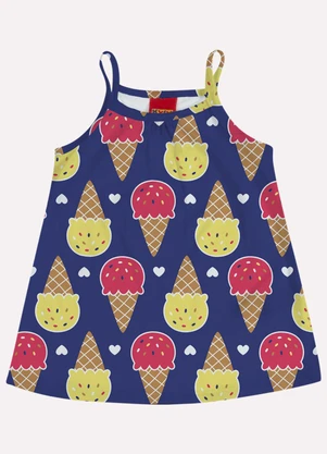 Kyly - Conjunto Infantil Menina Estampado Azul - KYLY