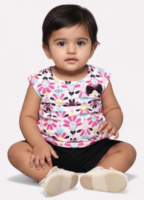 Kyly - Conjunto Infantil Menina Estampado Branco 2