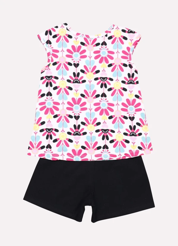 Kyly - Conjunto Infantil Menina Estampado Branco 3