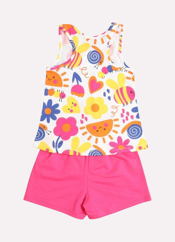 Kyly - Conjunto Infantil Menina Estampado Branco 3