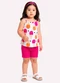 Kyly - Conjunto Infantil Menina Estampado Amarelo - variação: Branco
