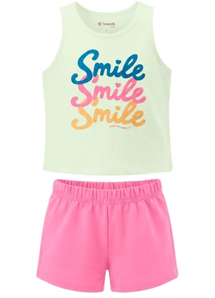 Brandili - Conjunto Infantil Menina Estampado com Glitter - BRANDILI