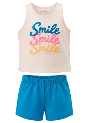 Brandili - Conjunto Infantil Menina Estampado com Glitter - BRANDILI