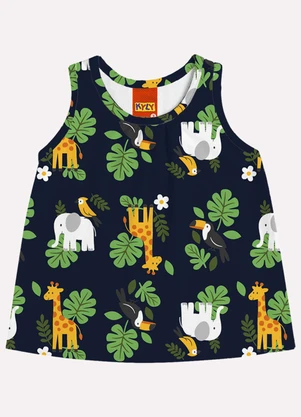 Kyly - Conjunto Infantil Menina Estampado Laranja - KYLY