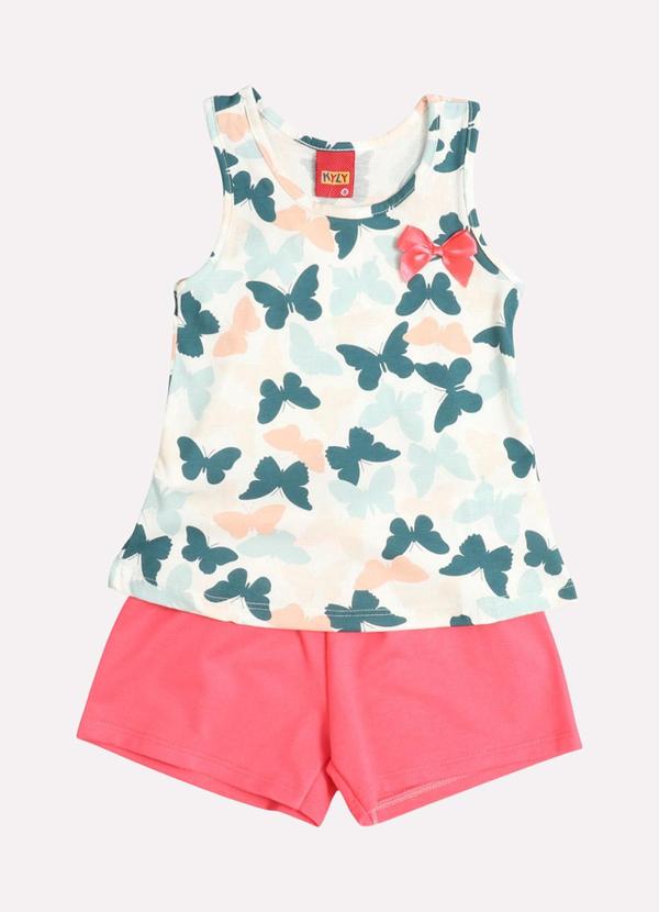 Kyly - Conjunto Infantil Menina Estampado Off White 2