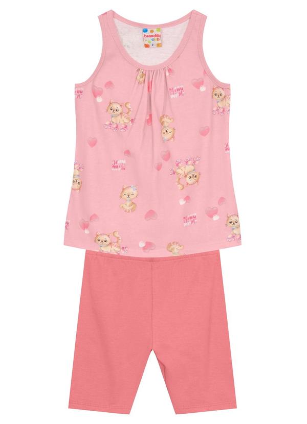 Brandili - Conjunto Infantil Menina Estampado Rosa