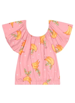 Brandili - Conjunto Infantil Menina Estampado Rosa - BRANDILI