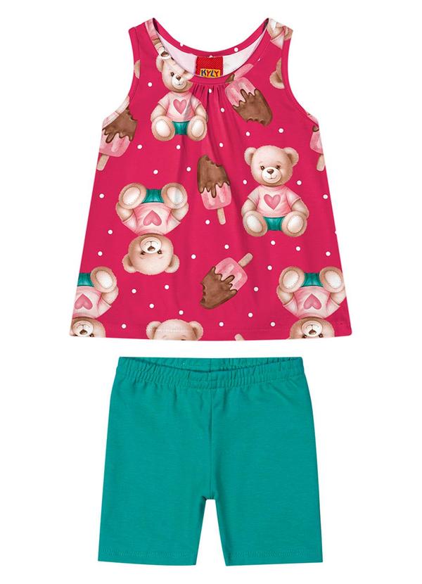 Kyly - Conjunto Infantil Menina Estampado Rosa