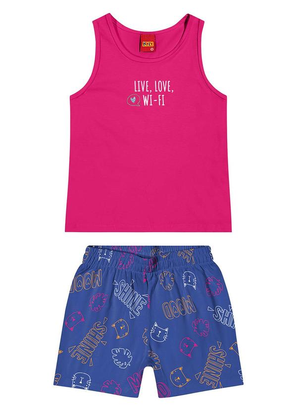 Kyly - Conjunto Infantil Menina Estampado Rosa