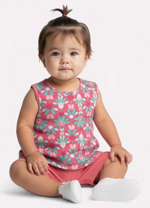 Kyly - Conjunto Infantil Menina Estampado Rosa 2
