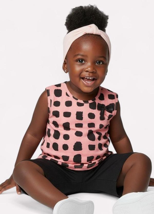 Kyly - Conjunto Infantil Menina Estampado Rosa 2