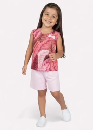 Kyly - Conjunto Infantil Menina Estampado Rosa - KYLY