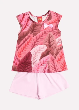 Kyly - Conjunto Infantil Menina Estampado Rosa - KYLY