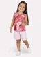 Kyly - Conjunto Infantil Menina Estampado Verde - variação: Rosa