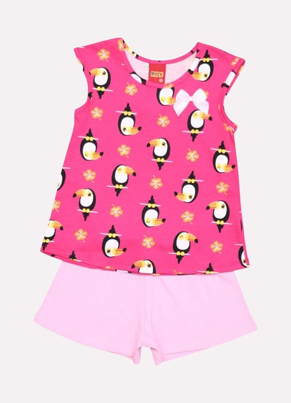 Kyly - Conjunto Infantil Menina Estampado Rosa 2