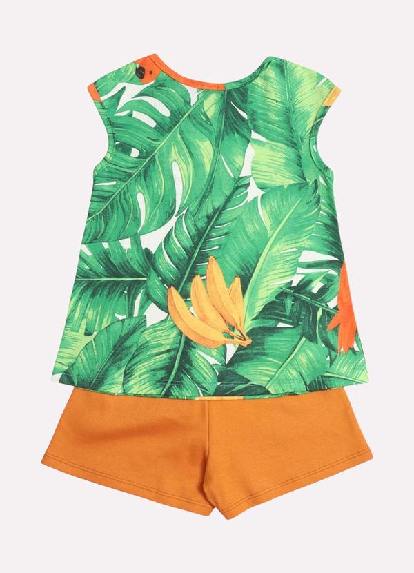 Kyly - Conjunto Infantil Menina Estampado Verde 3