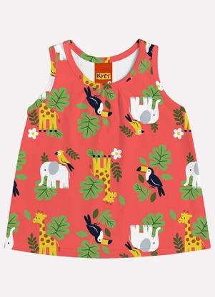 Kyly - Conjunto Infantil Menina Estampado Vermelho - KYLY