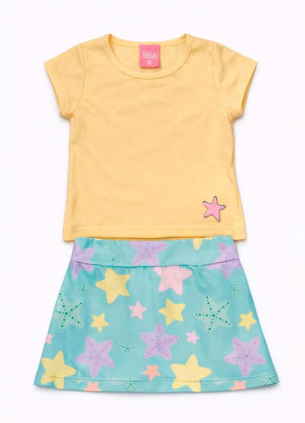 Rosa Azul - Conjunto Infantil Menina Estrelas Amarelo 1