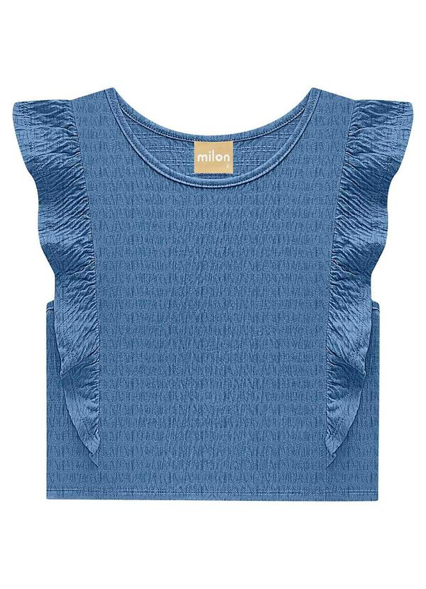 Milon - Conjunto Infantil Menina Flor Azul 3