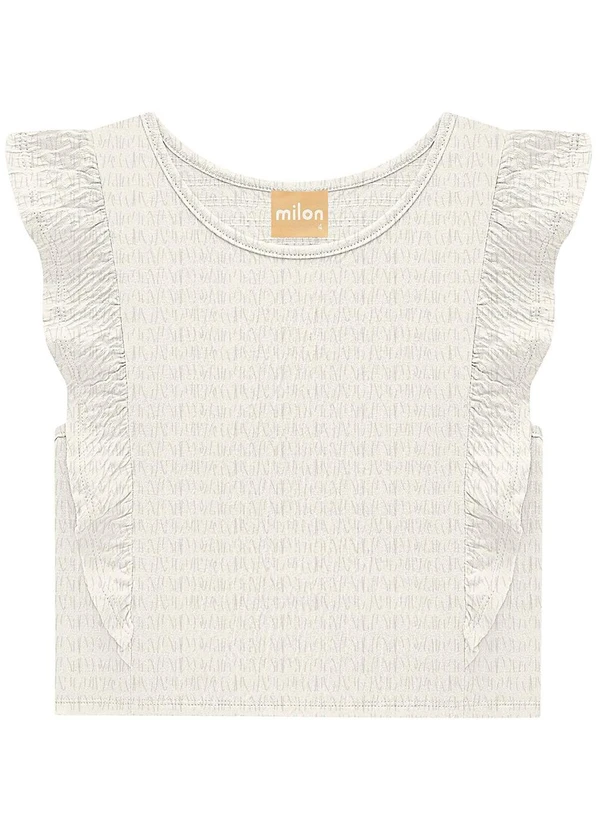 Milon - Conjunto Infantil Menina Flor Off White 2