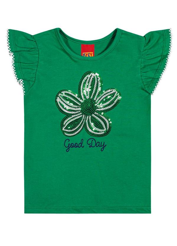 Kyly - Conjunto Infantil Menina Flor Verde 2