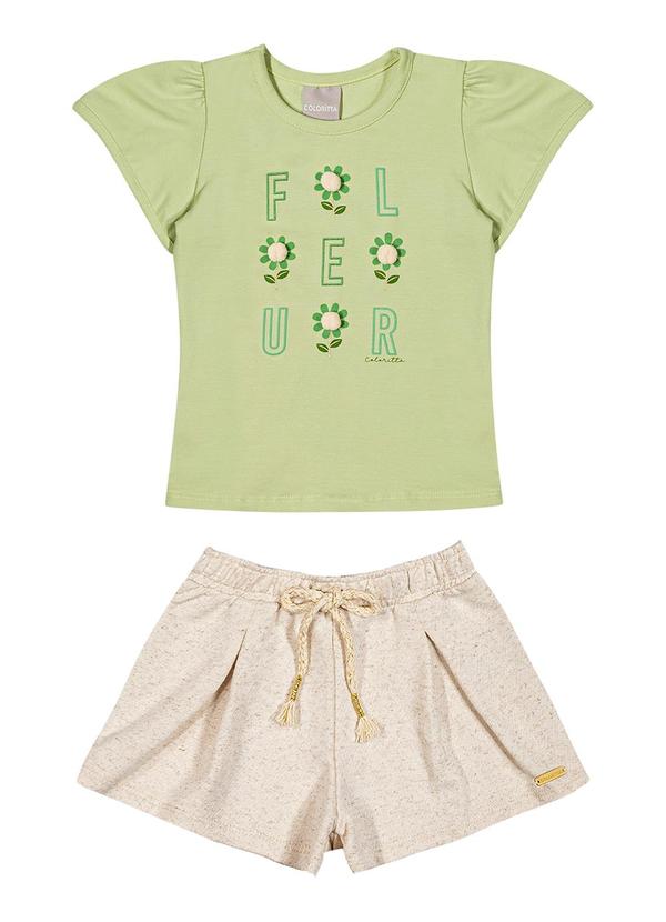 Colorittá - Conjunto Infantil Menina Floral Colorittá Verde