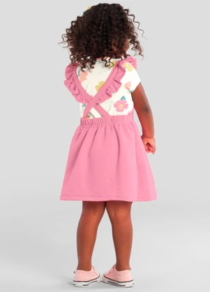 Brandili - Conjunto Infantil Menina Floral Natural - BRANDILI
