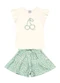 Mundi - Conjunto Infantil Menina Floral Natural - variação: Natural