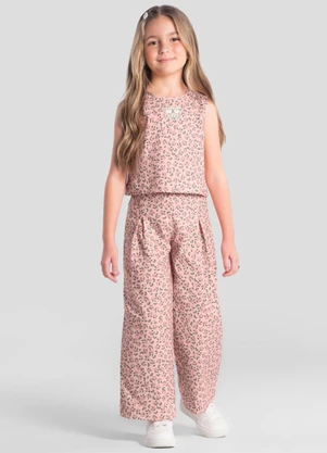 Brandili Mundi - Conjunto Infantil Menina Floral Rosa - BRANDILI MUNDI