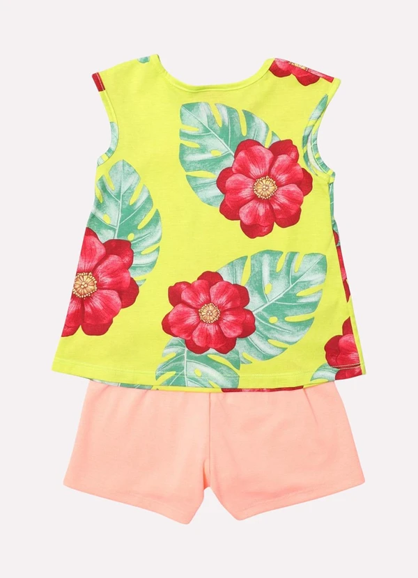 Kyly - Conjunto Infantil Menina Flores Amarelo 3