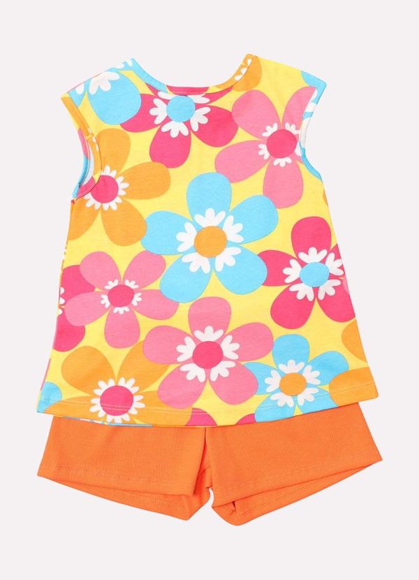 Kyly - Conjunto Infantil Menina Flores Amarelo 3