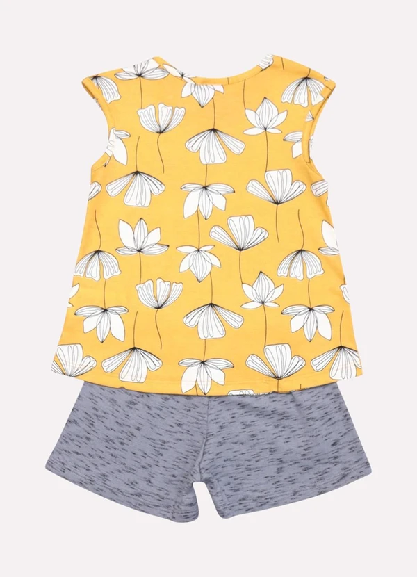 Kyly - Conjunto Infantil Menina Flores Amarelo 3