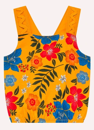 Nanai - Conjunto Infantil Menina Flores Amarelo - NANAI