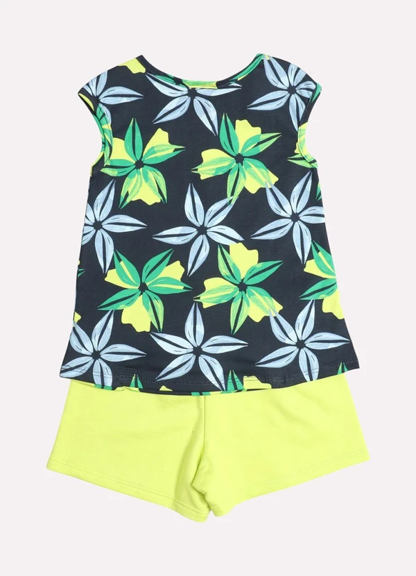 Kyly - Conjunto Infantil Menina Flores Azul 3