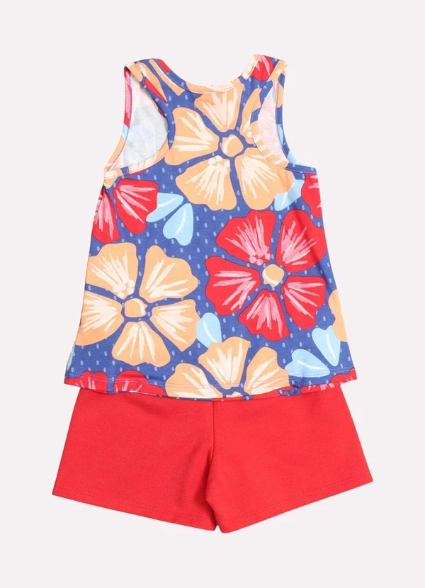 Kyly - Conjunto Infantil Menina Flores Azul 3