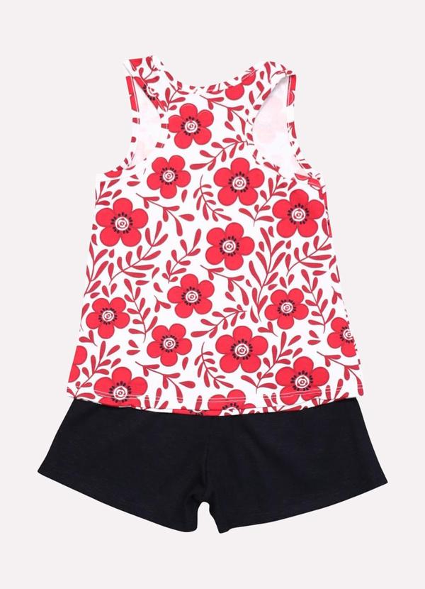 Kyly - Conjunto Infantil Menina Flores Branco 3