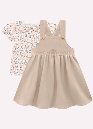 Milon - Conjunto Infantil Menina Flores Branco - MILON