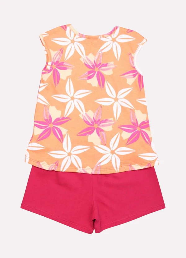 Kyly - Conjunto Infantil Menina Flores Laranja 3