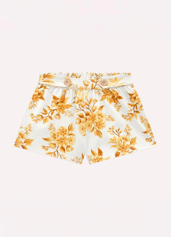 Milon - Conjunto Infantil Menina Flores Amarelo 4