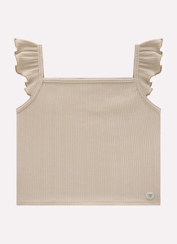 Milon - Conjunto Infantil Menina Flores Milon Bege 2